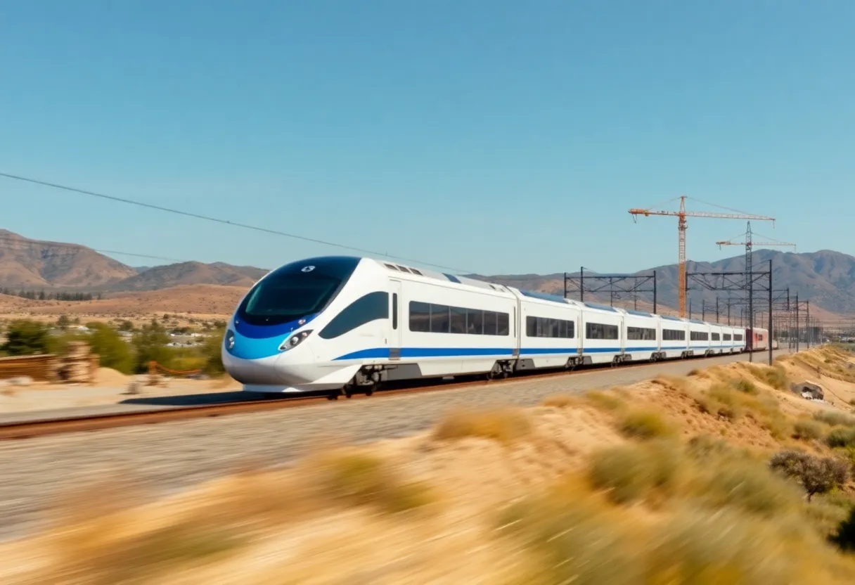 High-speed train under construction in California