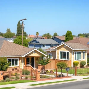 A neighborhood in California with accessory dwelling units