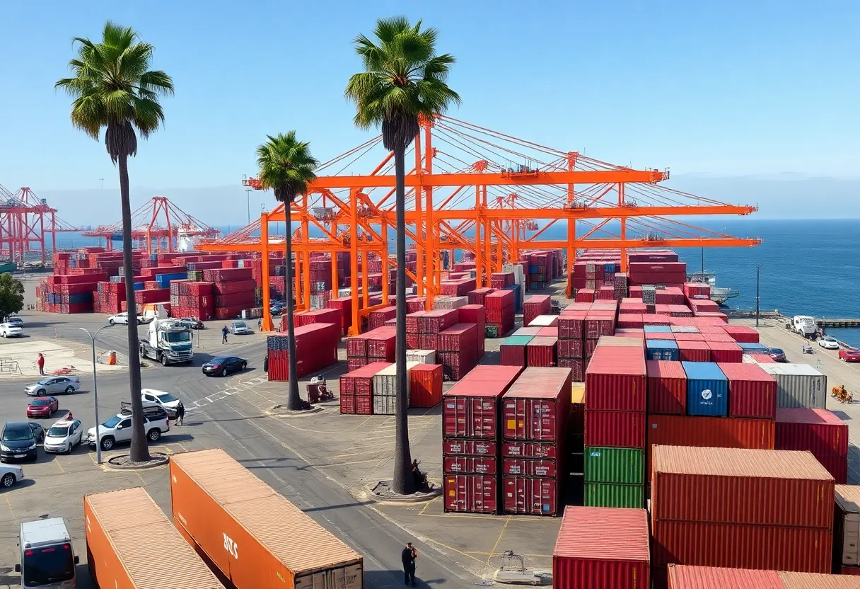California port affected by trade tariffs