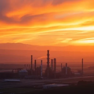 A refinery in California during the gasoline supply crisis