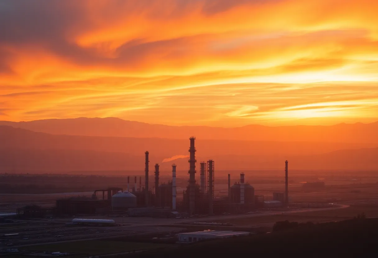 A refinery in California during the gasoline supply crisis