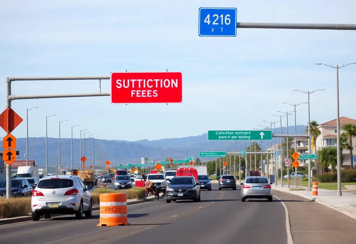 Traffic congestion in California related to development fees