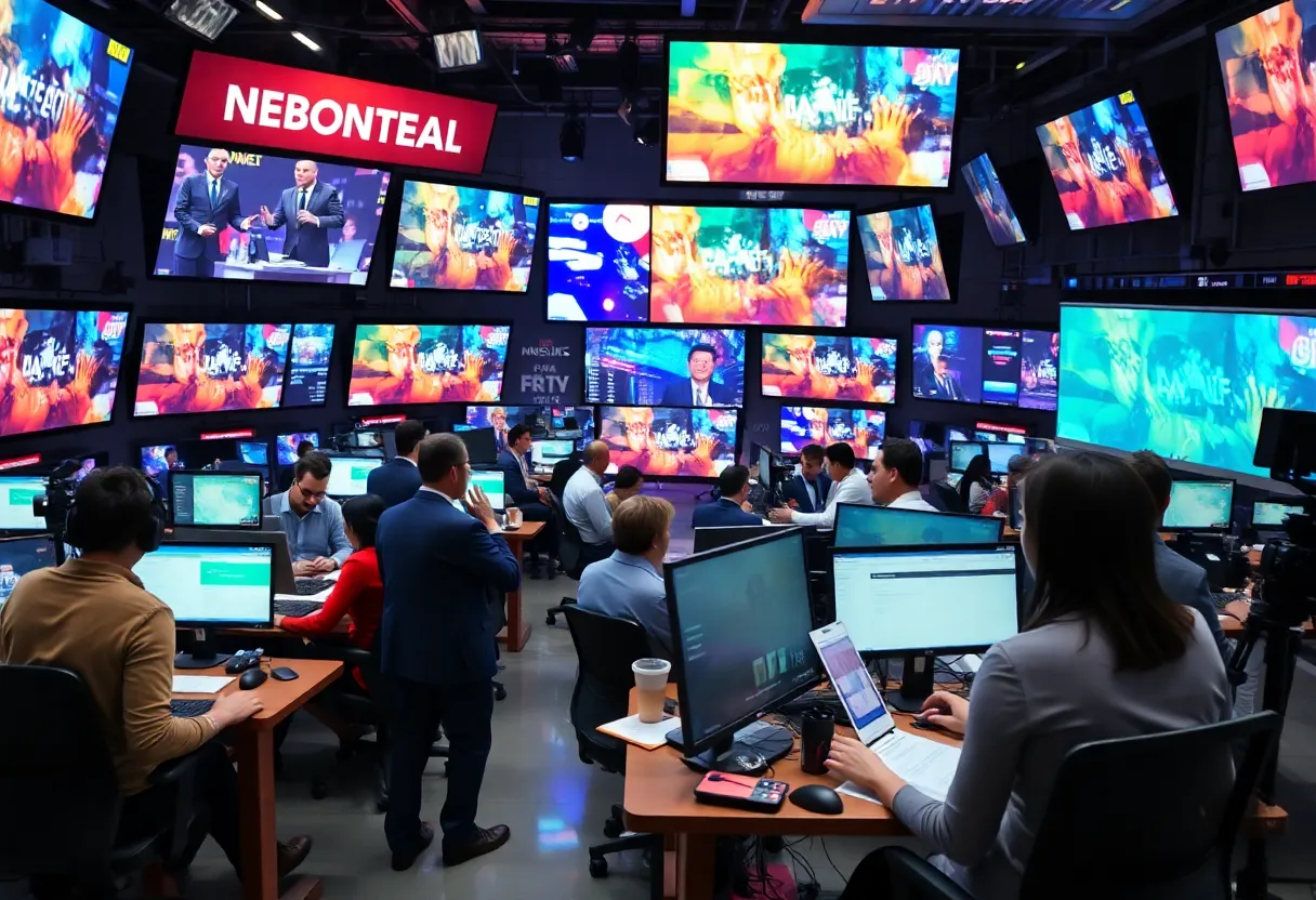 Journalists in The California Post newsroom