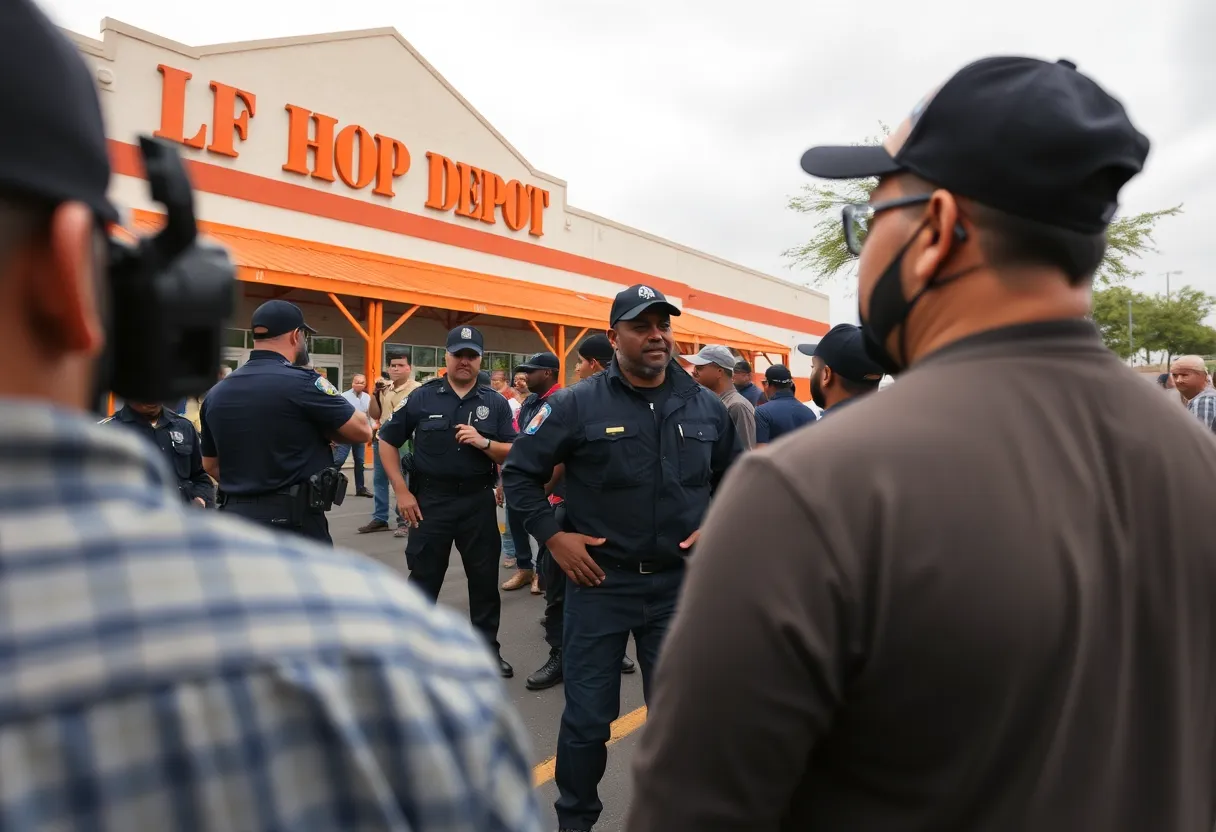 Border Patrol operation causing unrest outside a Home Depot