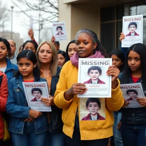 Community members searching for missing children in Los Angeles.