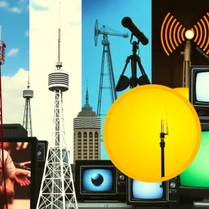 Public media icons representing the impact of funding cuts on local journalism