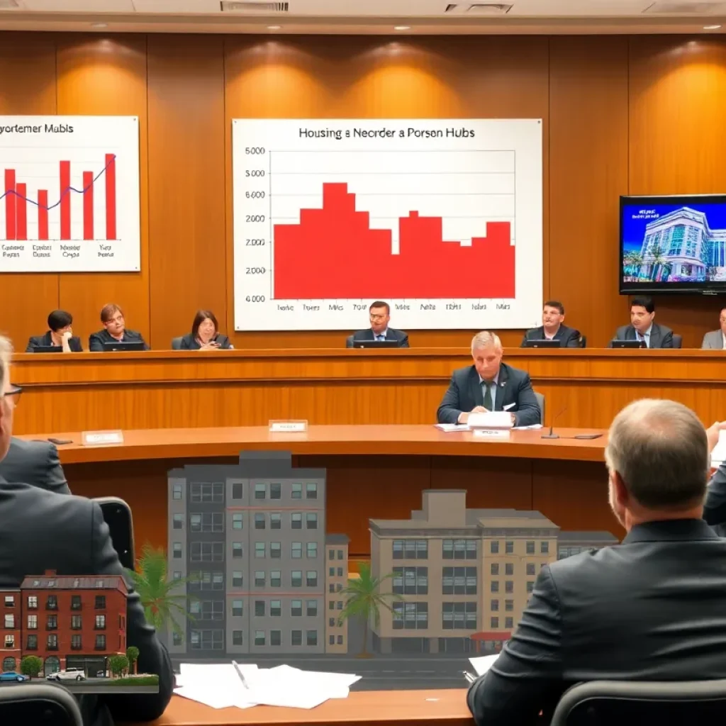 Los Angeles City Council meeting discussing Senate Bill 79