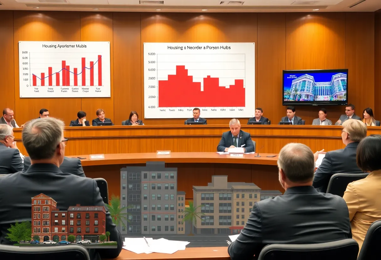 Los Angeles City Council meeting discussing Senate Bill 79
