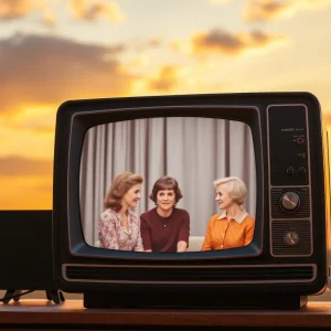 Tribute image for Loni Anderson featuring a vintage television.