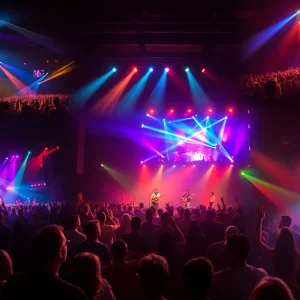 Vibrant concert scenes in Los Angeles showcasing diverse musical performances.