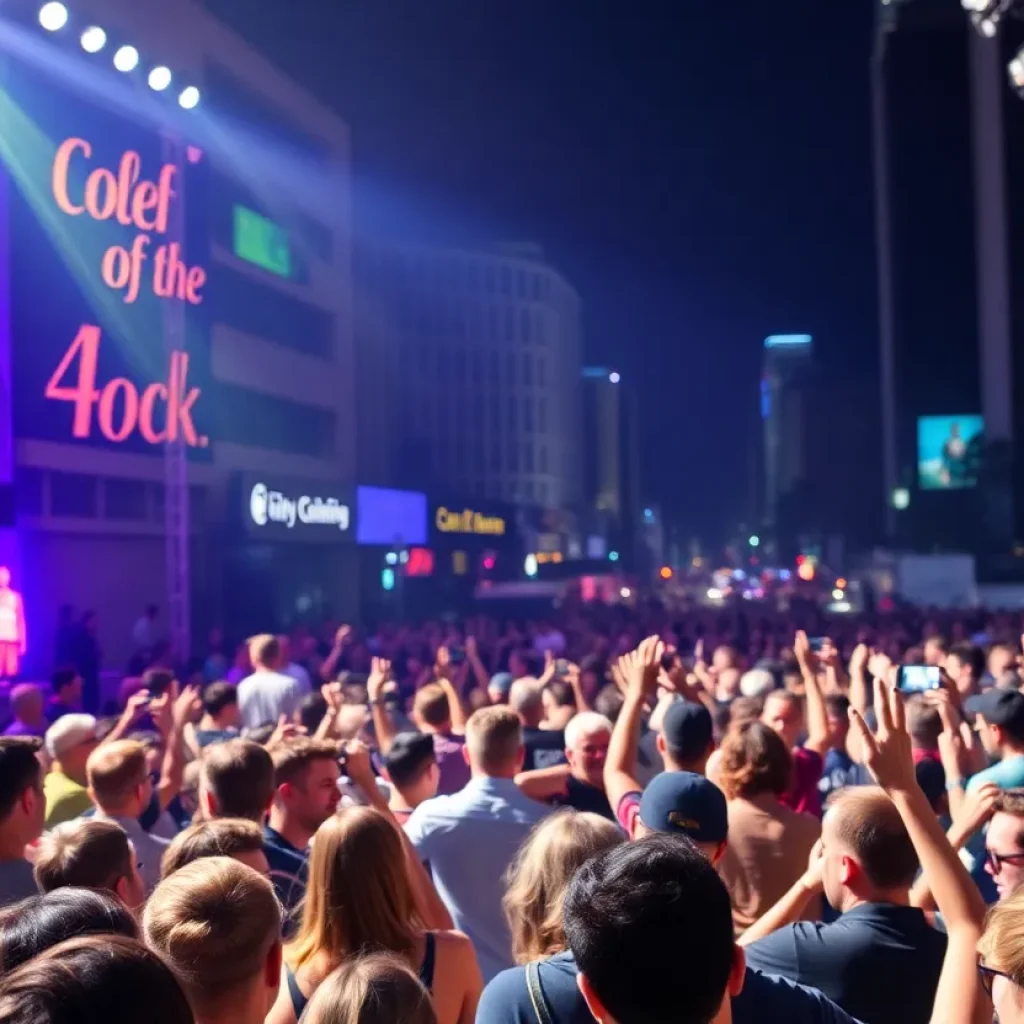 Crowd enjoying a concert in Los Angeles