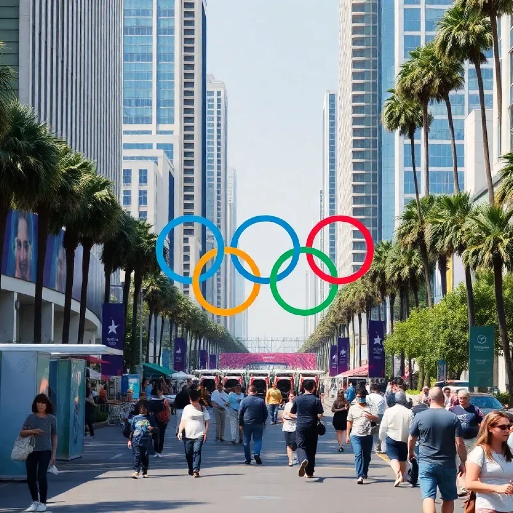 Bustling Los Angeles in preparation for the LA28 Olympics