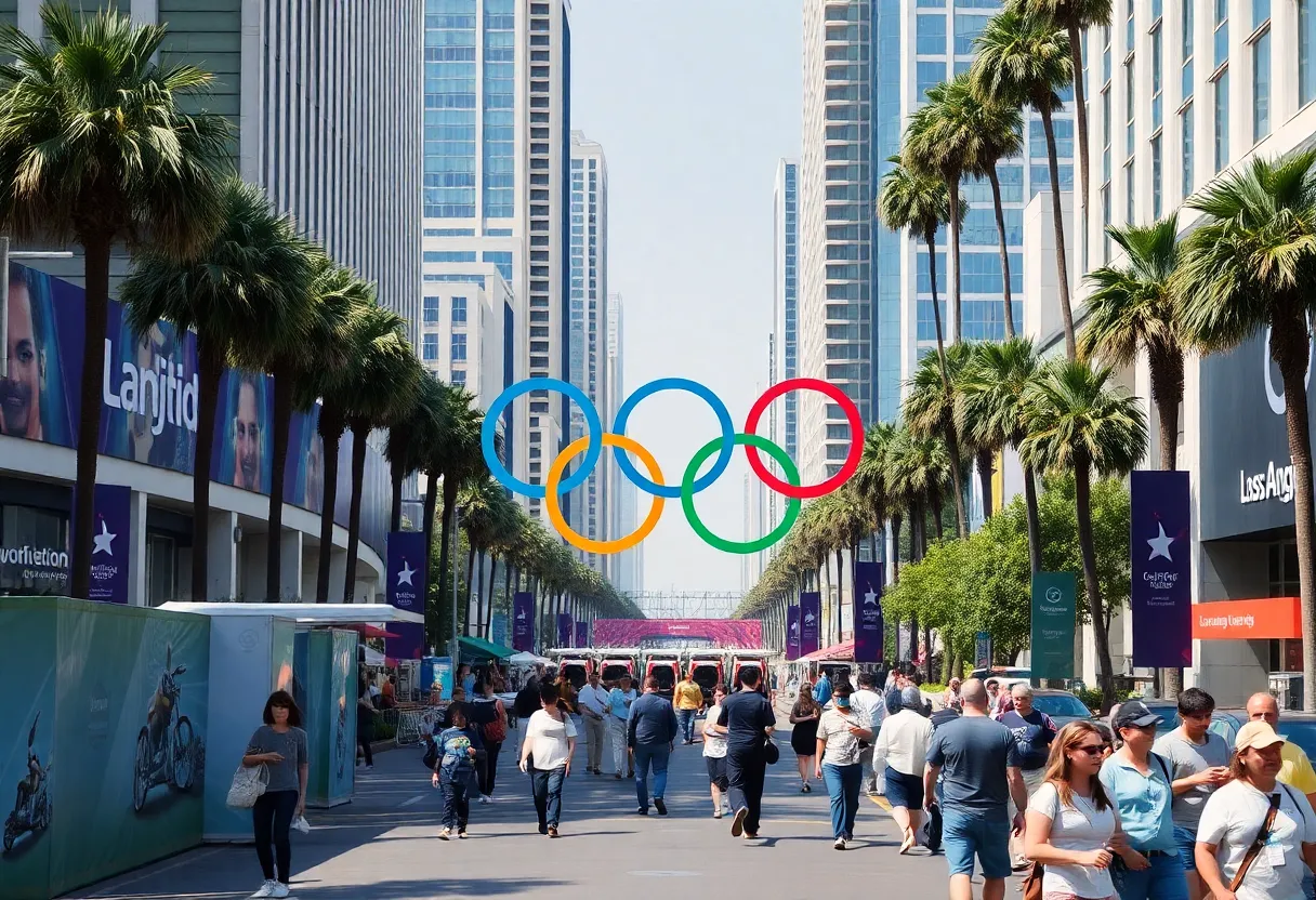 Bustling Los Angeles in preparation for the LA28 Olympics