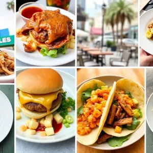 Collage of new dishes from Los Angeles restaurants