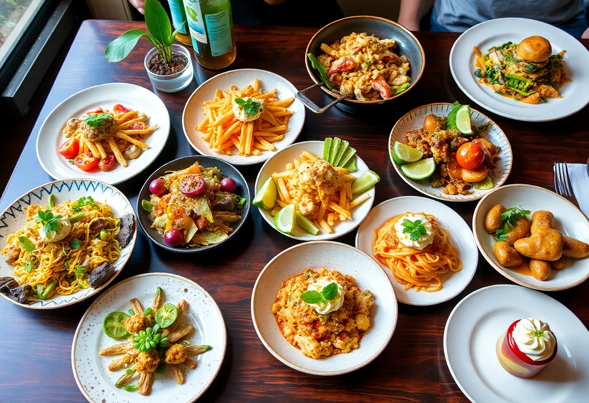 A selection of standout dishes from various restaurants in Los Angeles.