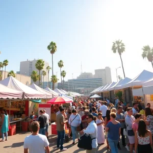 Collage of events in Los Angeles including food, music, and family activities