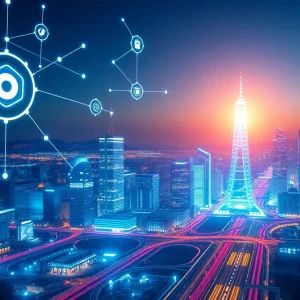 Digital representation of AI innovation and technology in California