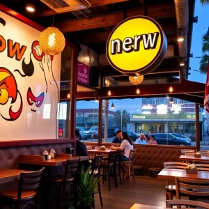 A collage of various new restaurants recently opened in Los Angeles.