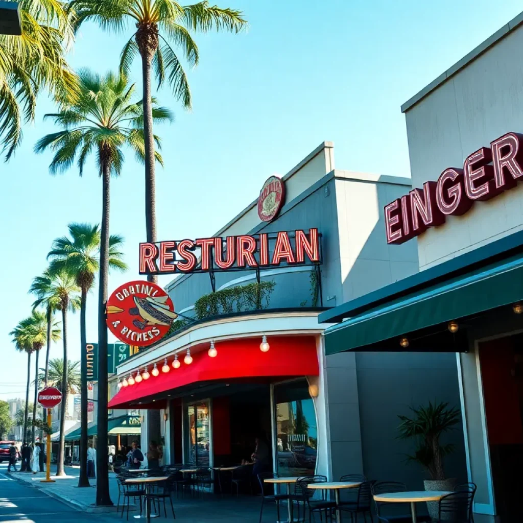 Street view of new dining options in Los Angeles