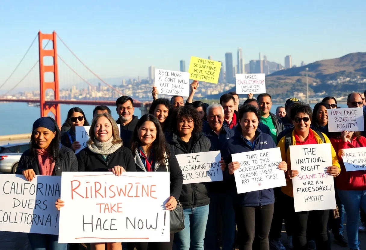 Rideshare drivers advocate for union rights in California