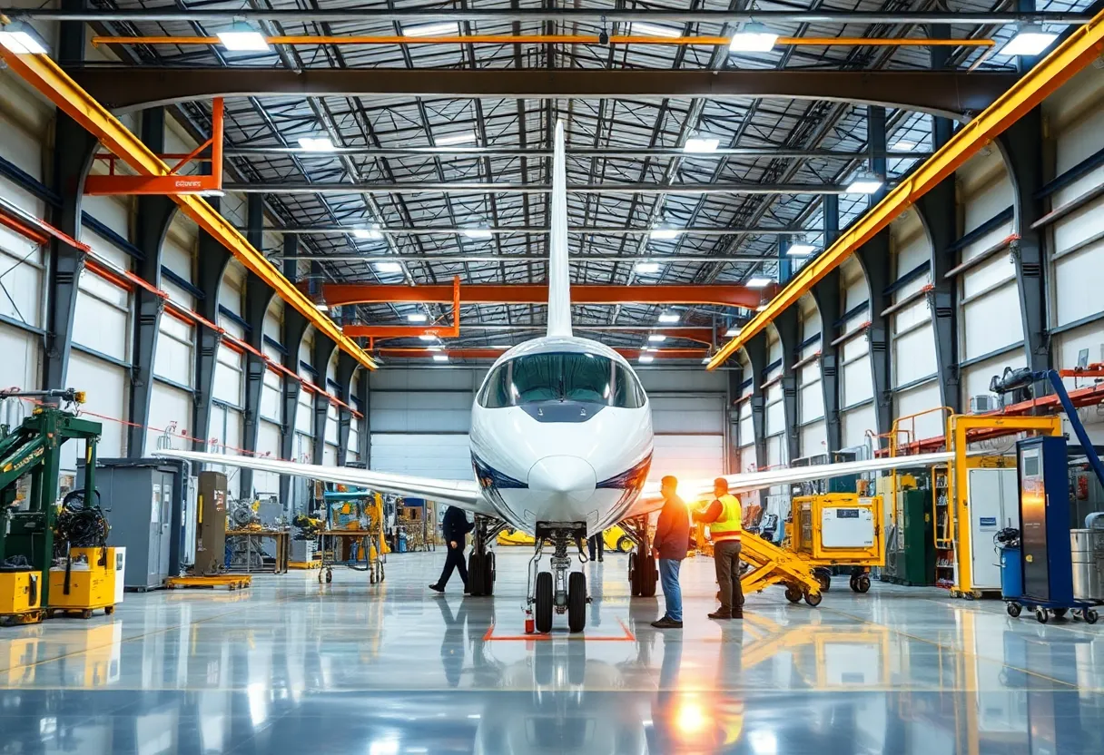 Aerospace manufacturing facility showcasing innovation and technology in Southern California.
