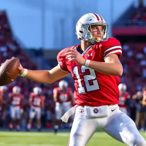 Tennessee football quarterback preparing for a play
