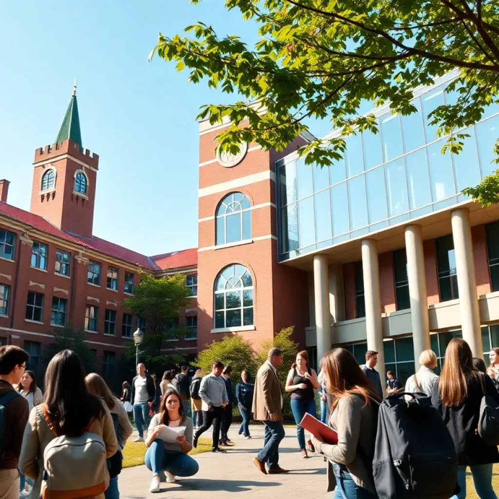 Diverse students on UCLA campus promoting academic freedom