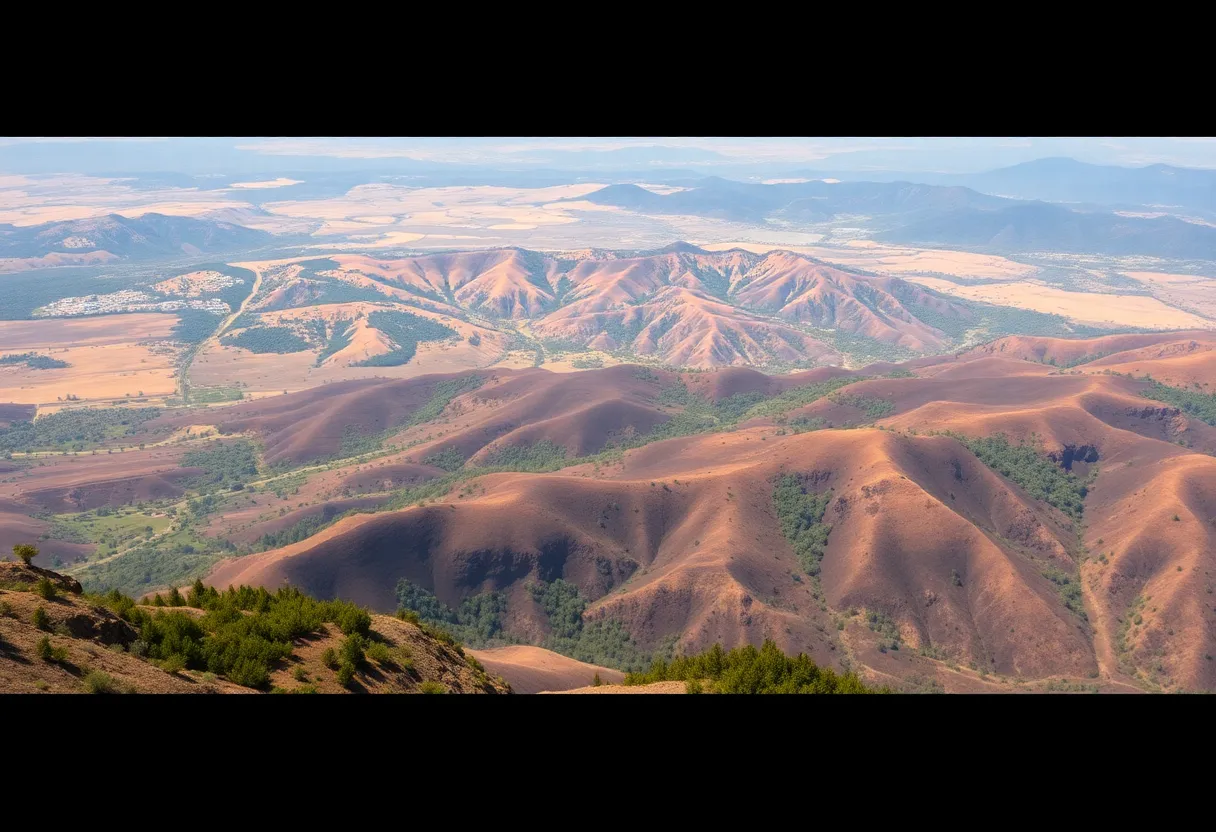 California landscape showing effects of wildfires and conservation efforts.