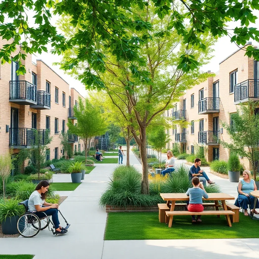 Illustration of CCHI Commons, a co-living community for adults with disabilities.