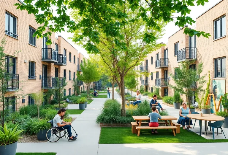 Illustration of CCHI Commons, a co-living community for adults with disabilities.
