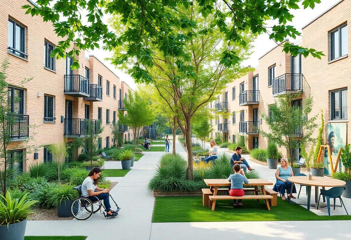 Illustration of CCHI Commons, a co-living community for adults with disabilities.