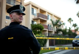 Police investigation at an apartment complex related to animal cruelty