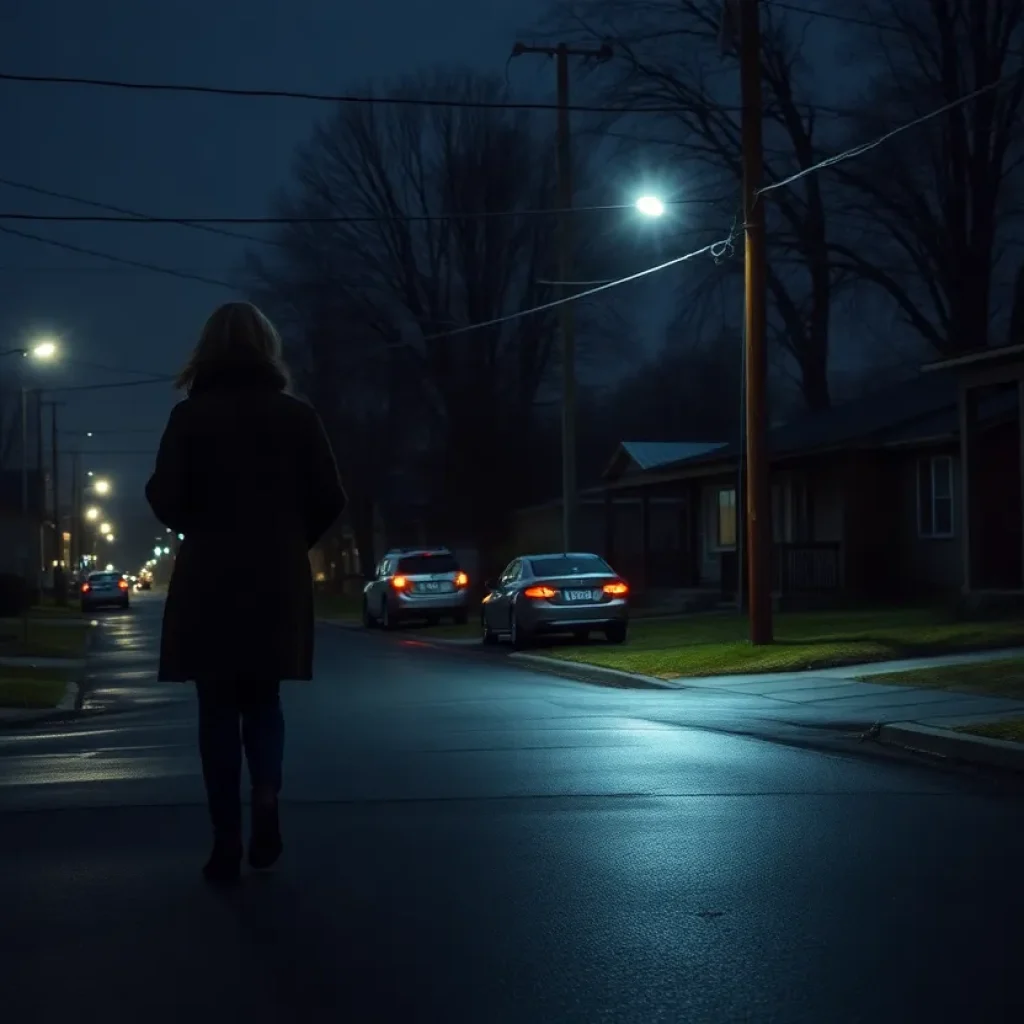 Dark streets of East Los Angeles depicting crime's impact