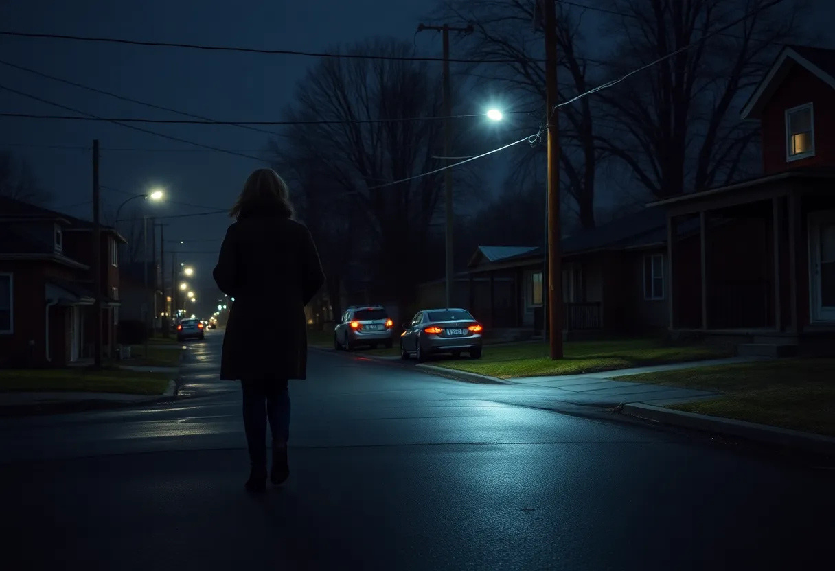 Dark streets of East Los Angeles depicting crime's impact