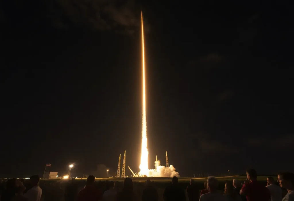 Falcon 9 rocket launch from Vandenberg Space Force Base