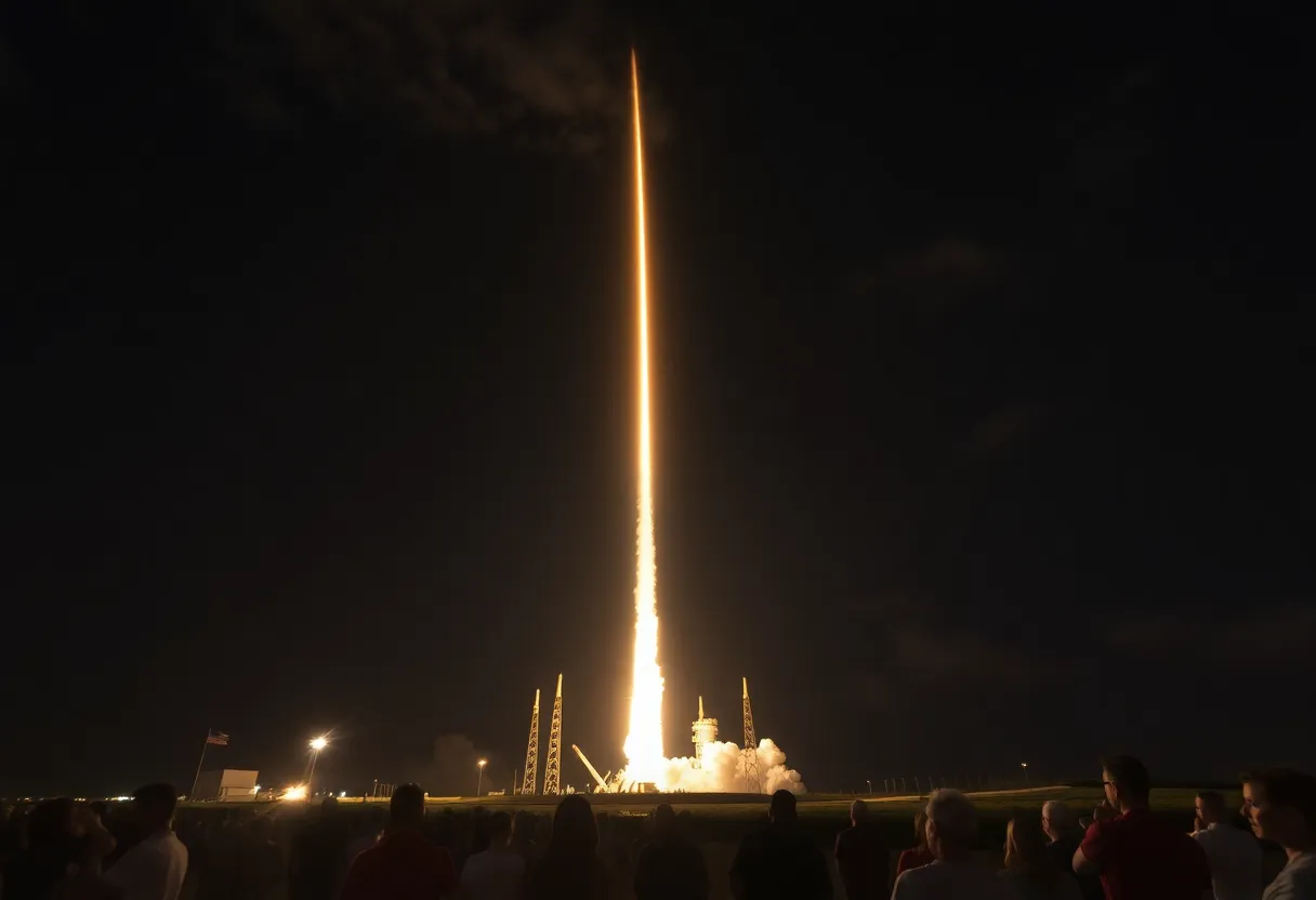 Falcon 9 rocket launch from Vandenberg Space Force Base