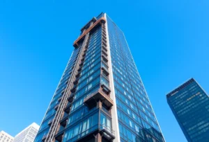 Gas Co. Tower in Los Angeles County, highlighting its architectural design