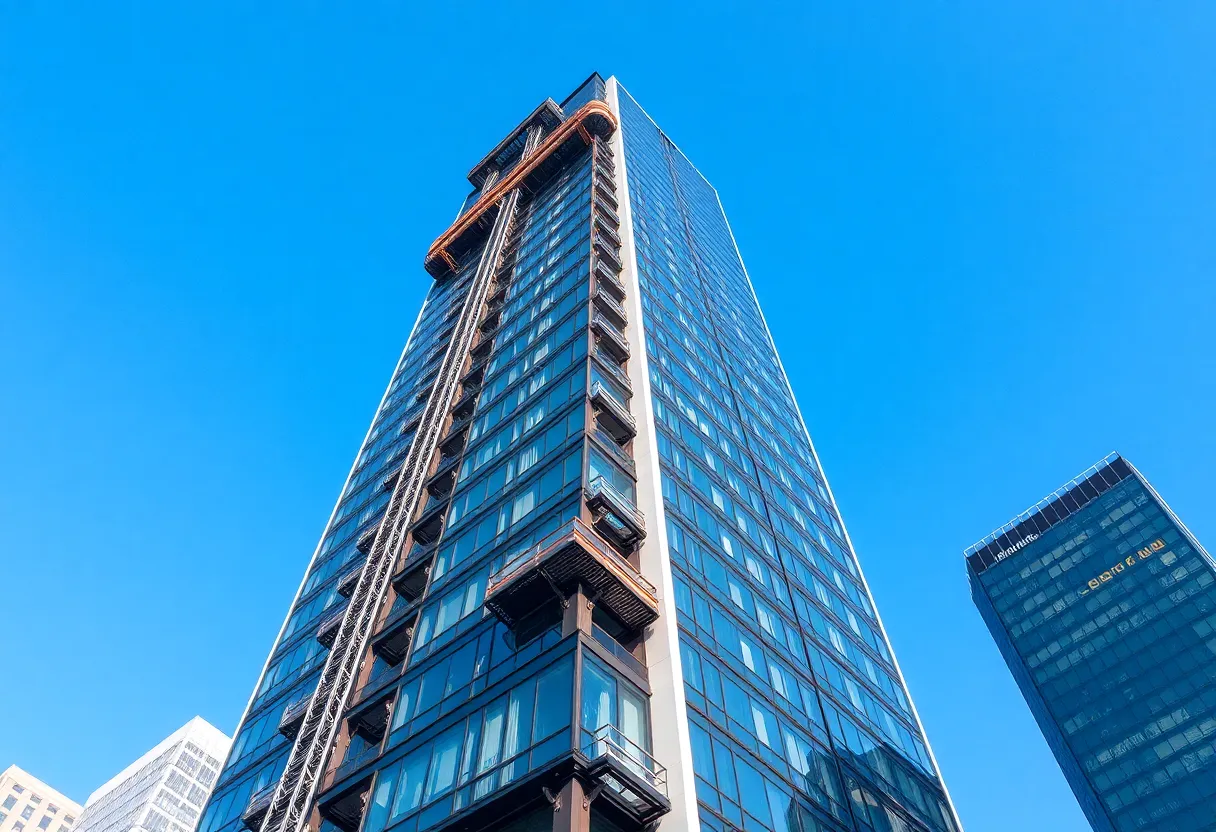Gas Co. Tower in Los Angeles County, highlighting its architectural design