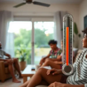 A cool indoor living space illustrating temperature regulation in rental units.