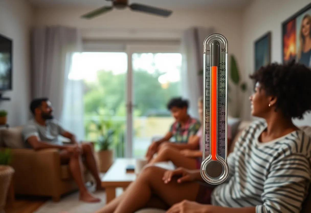 A cool indoor living space illustrating temperature regulation in rental units.