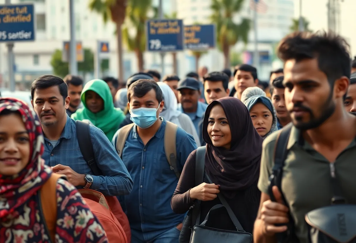Diverse group of Israeli immigrants arriving in Los Angeles