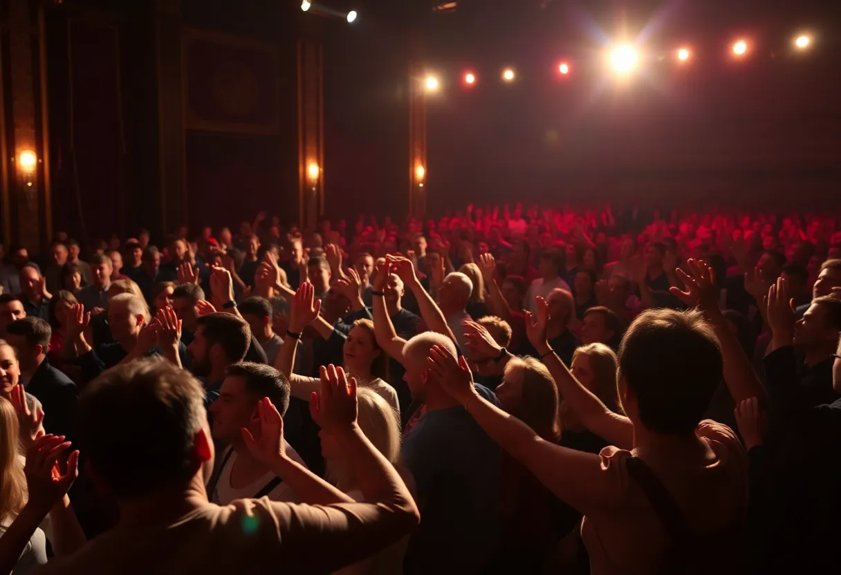 Audience at Jimmy Kimmel Live! giving a standing ovation