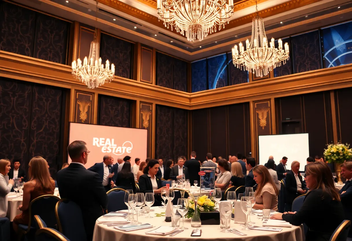 Setting of the L.A. Power Broker Awards with luxurious decor.