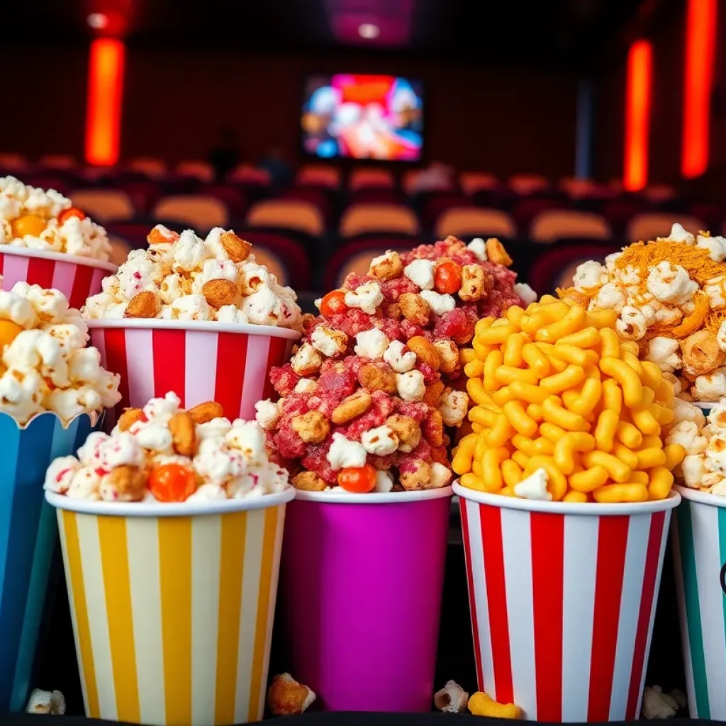 Variety of popcorn types from different Los Angeles theaters