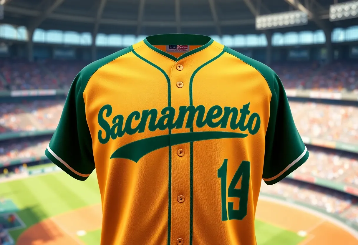 Oklahoma Athletics alternate jersey with Sacramento name