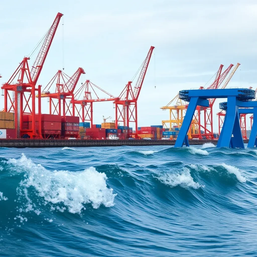 Blue steel structures for wave energy generation at the Port of Los Angeles