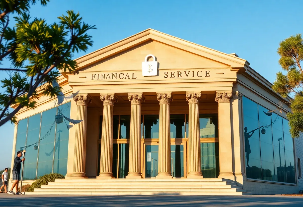 An office building representing financial services in California