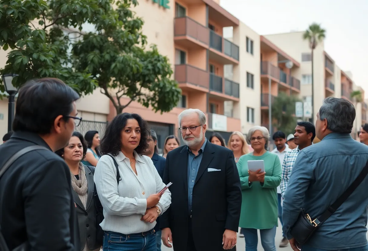 Residents of East Hollywood discussing community issues