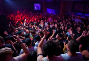 Crowd enjoying a concert in Los Angeles