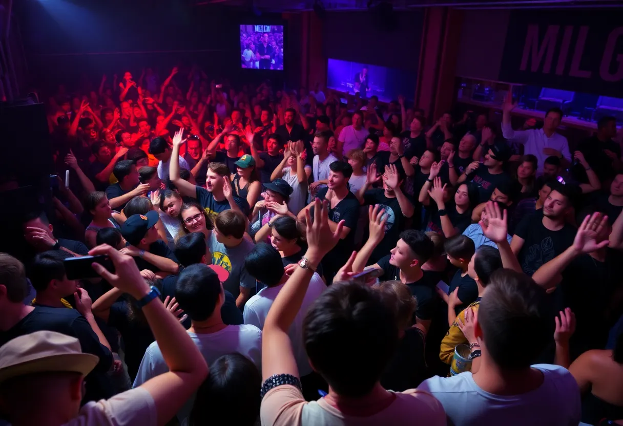 Crowd enjoying a concert in Los Angeles
